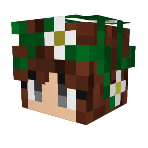 glassplant Minecraft avatar head, 3D render