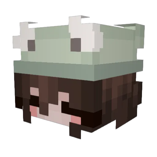 glberen Minecraft avatar head, 3D render