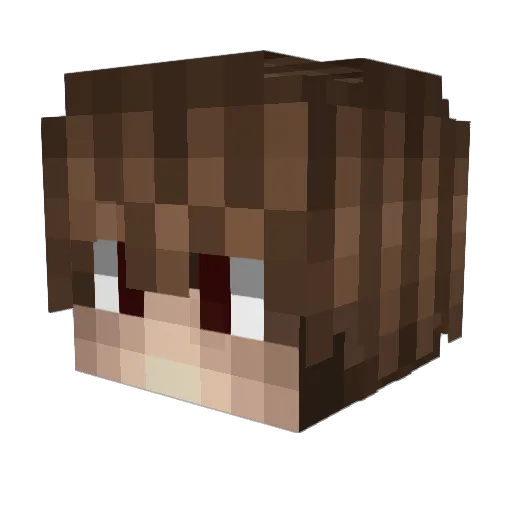 glce Minecraft avatar head, 3D render