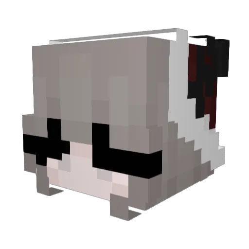 glcria Minecraft avatar head, 3D render
