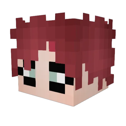 gleanz Minecraft avatar head, 3D render