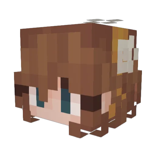 glenf Minecraft avatar head, 3D render
