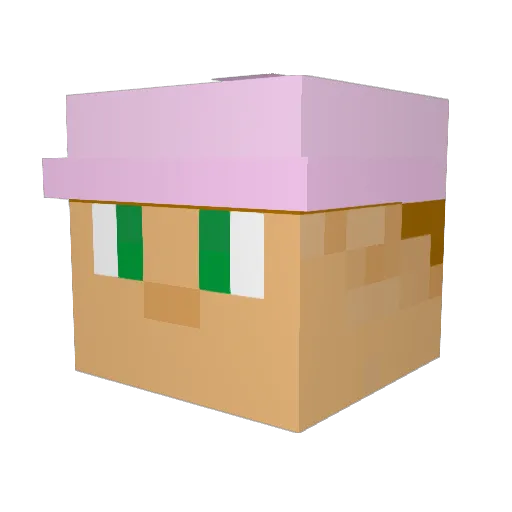 glennuufd Minecraft avatar head, 3D render