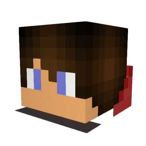 glevally Minecraft avatar head, 3D render
