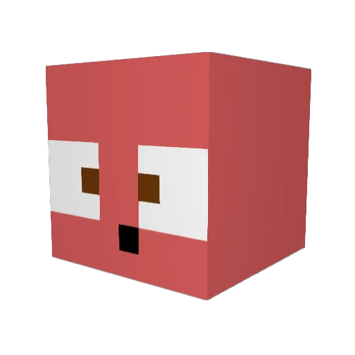 glhermm Minecraft avatar head, 3D render