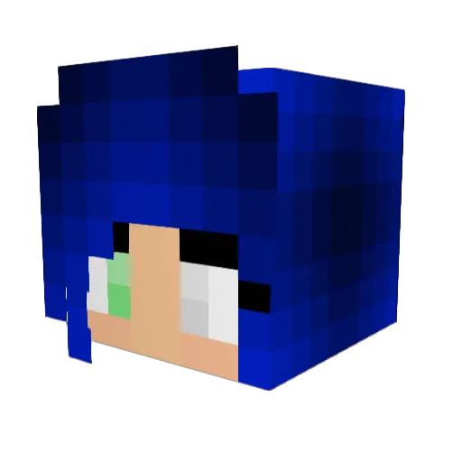 glibmonster Minecraft avatar head, 3D render