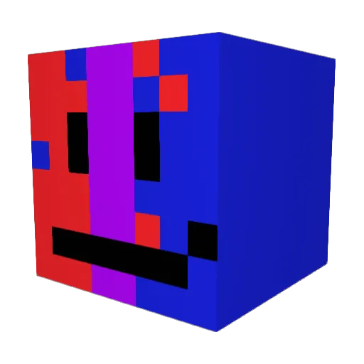 glichcraft Minecraft avatar head, 3D render