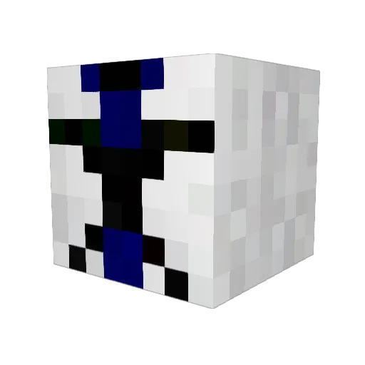 glicster Minecraft avatar head, 3D render