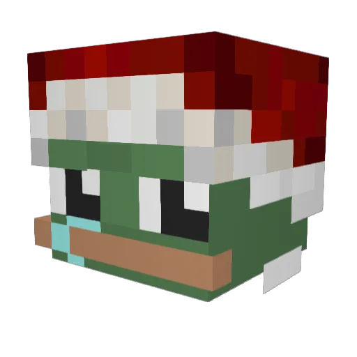 glidings Minecraft avatar head, 3D render