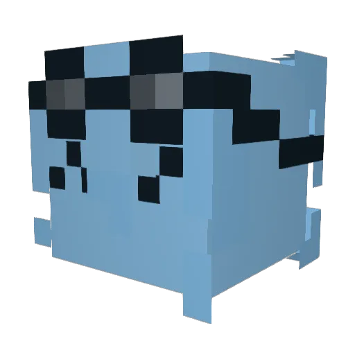 glimeche Minecraft avatar head, 3D render