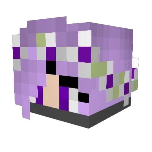 glimerence Minecraft avatar head, 3D render
