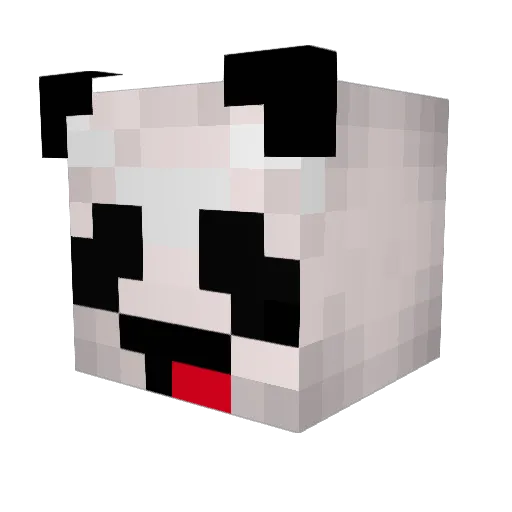 gling_2 Minecraft avatar head, 3D render
