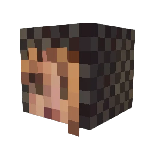 glirbo Minecraft avatar head, 3D render