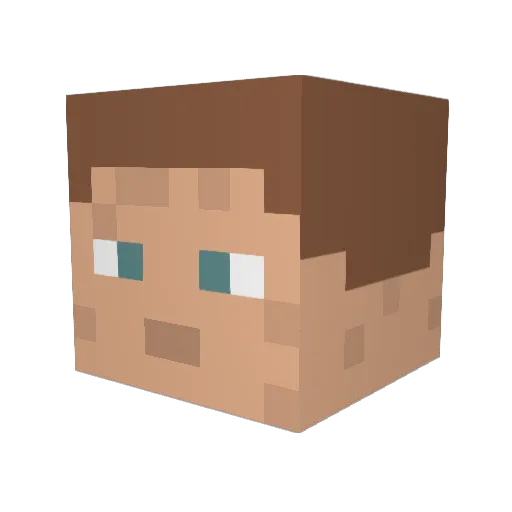 glist145 Minecraft avatar head, 3D render