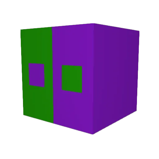 glitch525 Minecraft avatar head, 3D render