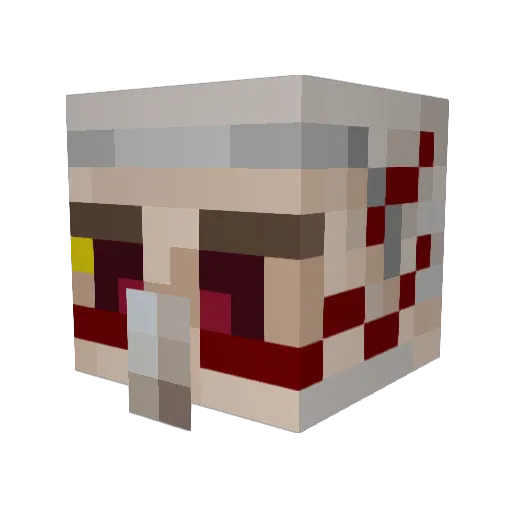 glitch90 Minecraft avatar head, 3D render