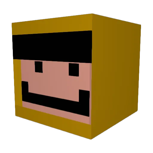 glitchGb Minecraft avatar head, 3D render