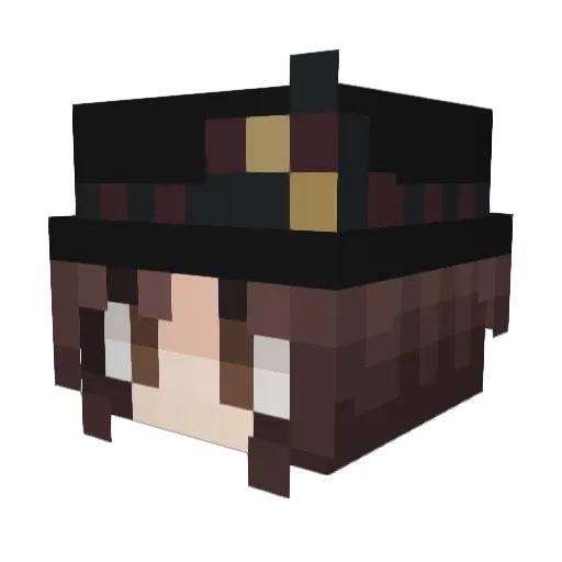 glitch_0132 Minecraft avatar head, 3D render