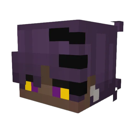 glitchduo Minecraft avatar head, 3D render