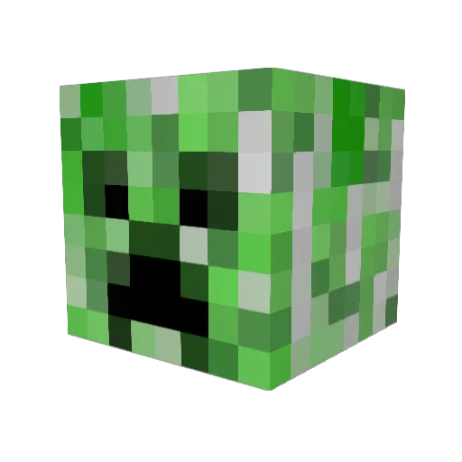 glitchers Minecraft avatar head, 3D render