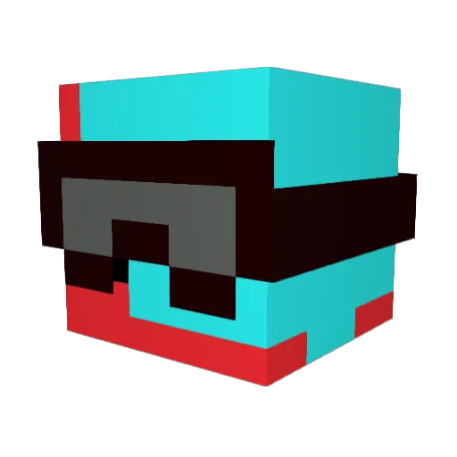 glitchmaster999 Minecraft avatar head, 3D render
