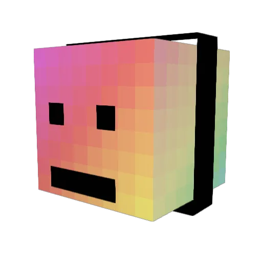 glitchmole Minecraft avatar head, 3D render