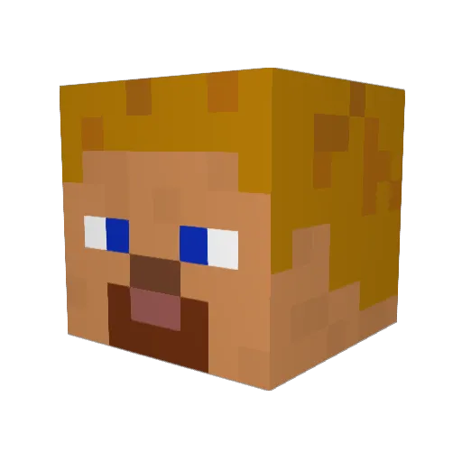 glitchpig Minecraft avatar head, 3D render