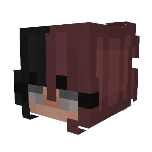 glitchpopbulldog Minecraft avatar head, 3D render