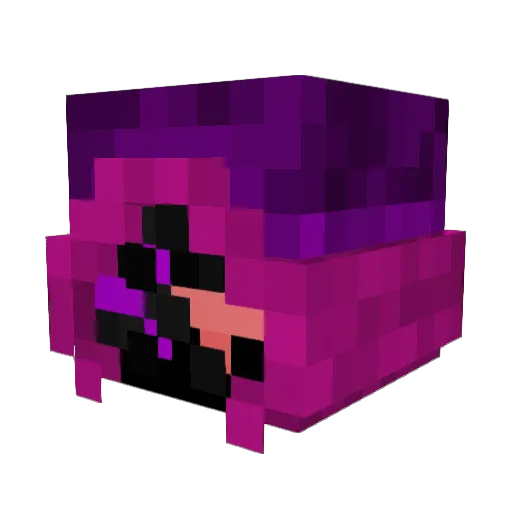 glitchxst Minecraft avatar head, 3D render