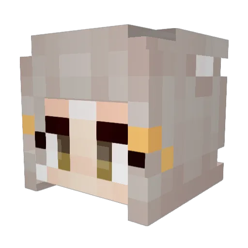 glitchyre Minecraft avatar head, 3D render