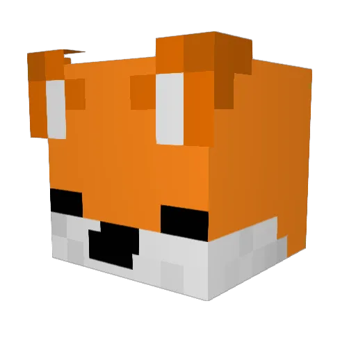 glitter0 Minecraft avatar head, 3D render