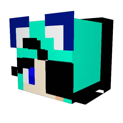 glitterkat123 Minecraft avatar head, 3D render