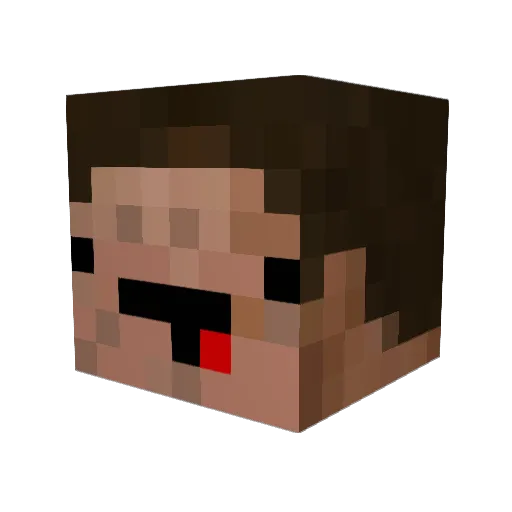 glitterstar02 Minecraft avatar head, 3D render