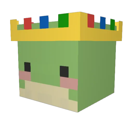 glitterwizardry Minecraft avatar head, 3D render