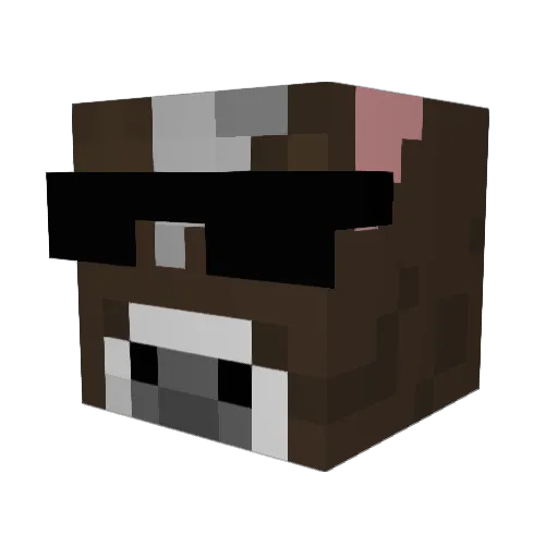 glitterxbabe Minecraft avatar head, 3D render