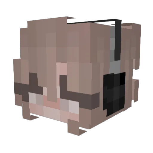 glitteryLydia Minecraft avatar head, 3D render