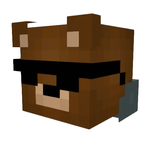 glizzy_moose Minecraft avatar head, 3D render