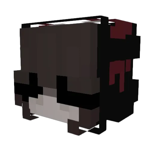 glksasha Minecraft avatar head, 3D render