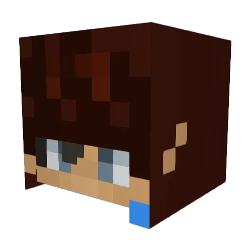 gllideMC Minecraft avatar head, 3D render
