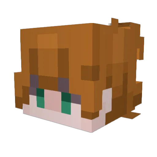 gllurp_ Minecraft avatar head, 3D render