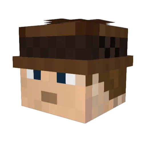 gllyiscool Minecraft avatar head, 3D render