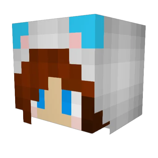 gloMSG Minecraft avatar head, 3D render