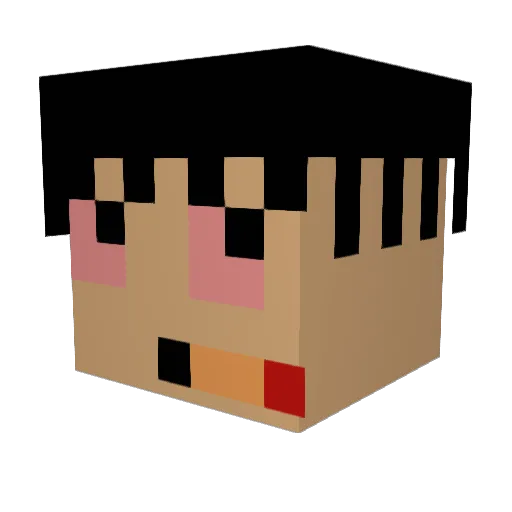 globation Minecraft avatar head, 3D render