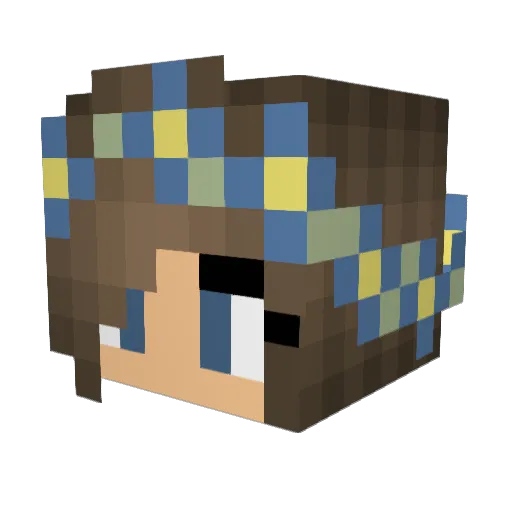 globe254 Minecraft avatar head, 3D render