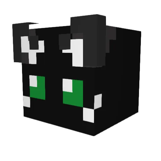 globink Minecraft avatar head, 3D render