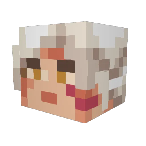 globizotop Minecraft avatar head, 3D render