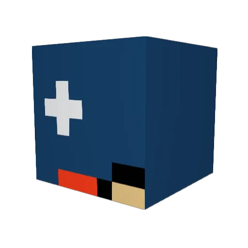 glockadohuby Minecraft avatar head, 3D render