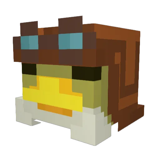 glogger Minecraft avatar head, 3D render