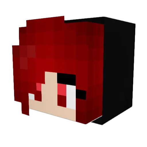 gloginen Minecraft avatar head, 3D render