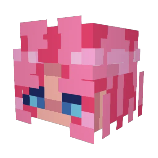 gloobert7 Minecraft avatar head, 3D render
